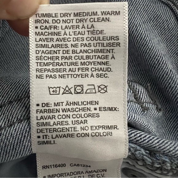 Daily Ritual Girlfriend Jeans Womens Plus 32 Blue Mid Rise Stretch Cropped Denim - Picture 8 of 10